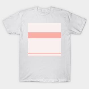 A super combination of Isabelline, Pale Pink, Melon (Crayola) and Vivid Tangerine stripes. T-Shirt